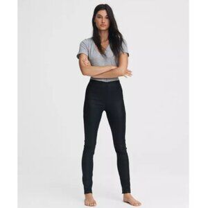 Women's Rag & Bone Nina High-Rise Pull On Pants- Coated Navy